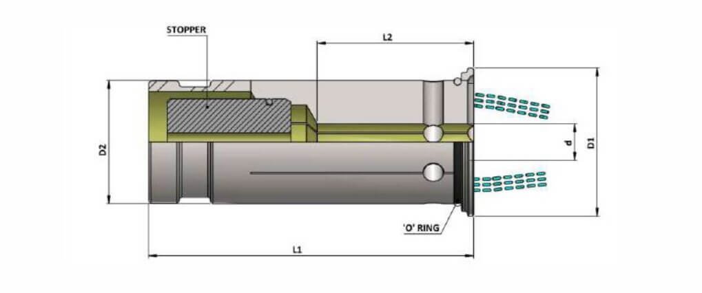 RS12 Reduction Sleeve Face Through Coolant for Hydraulic Expansion Chuck